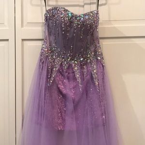 Purple Sequin Formal Gown